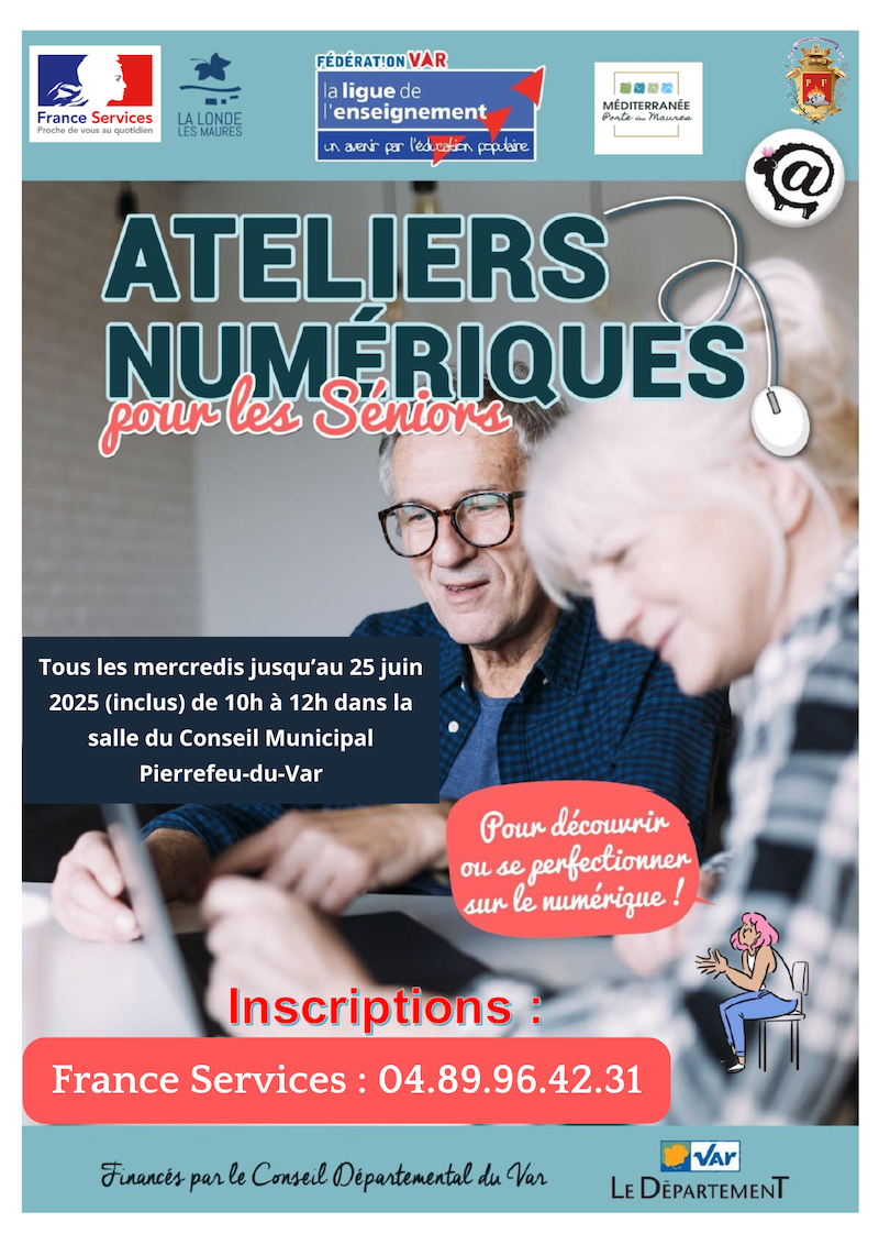 Ateliers numériques pour les Séniors - Ville de Pierrefeu-du-Var